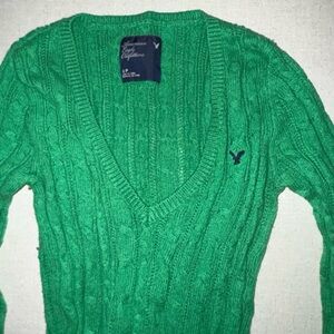 vintage american eagle green sweater